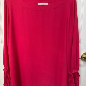 LOFT Fuchsia Long Sleeve Blouse